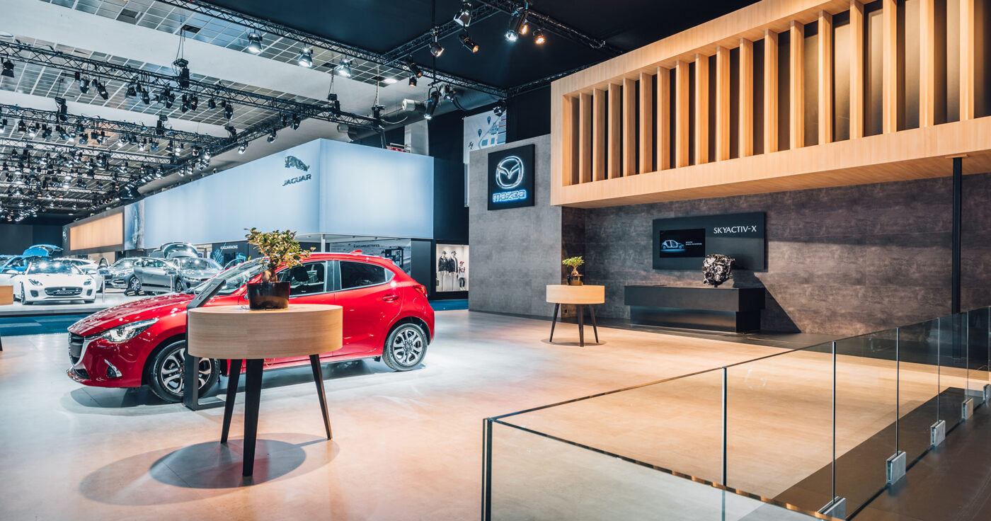 Ontwerp Beursstand Autosalon Brussel - Mazda - Interieurontwerp